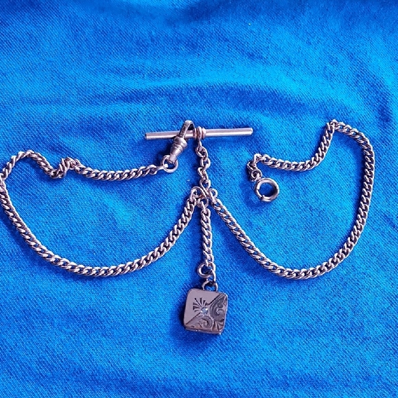 Antique Double Albert Sears Gold Filled Watch Fob Chain